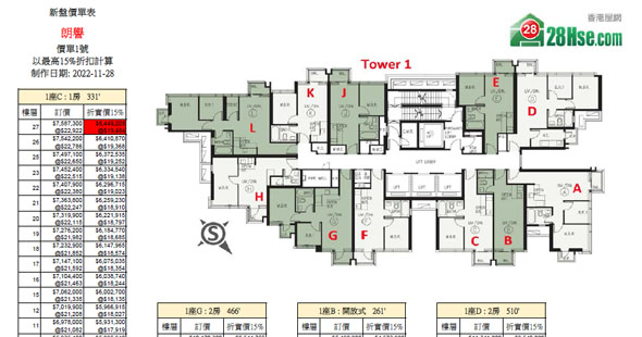 Chill Residence Floorplan Pricelist Updated date: 2022-11-28