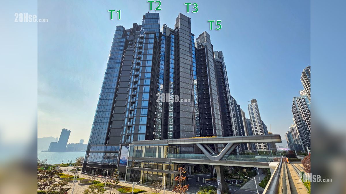 天玺海 1期 主题大厦 项目外观 (从启德空中花园观看)