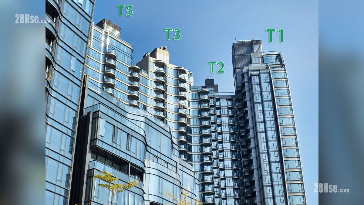 天玺海 1期 主题大厦 项目顶部近观 (从启德海滨花园观看)