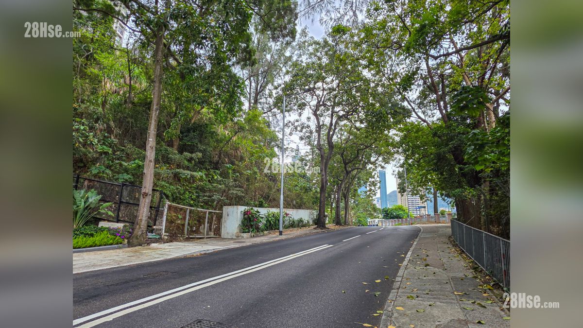 峻誉渣甸山 附近街道 项目外的大坑道