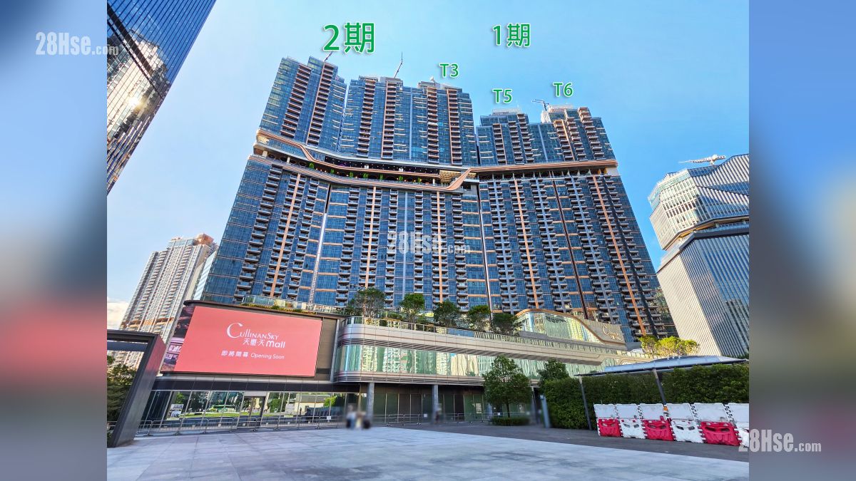 天璽天 2期 屋苑其他期數 項目期數分佈 (從啟德車站廣場觀看)