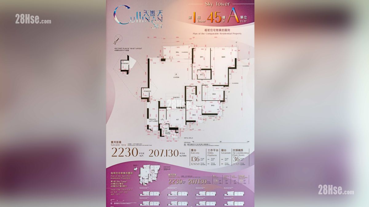 天璽天 2期 示範單位 項目平面圖