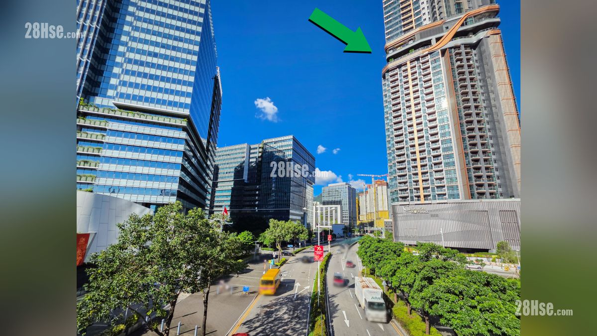 天璽天 2期 附近街道 項目 (綠色箭嘴部分) 外的協調道