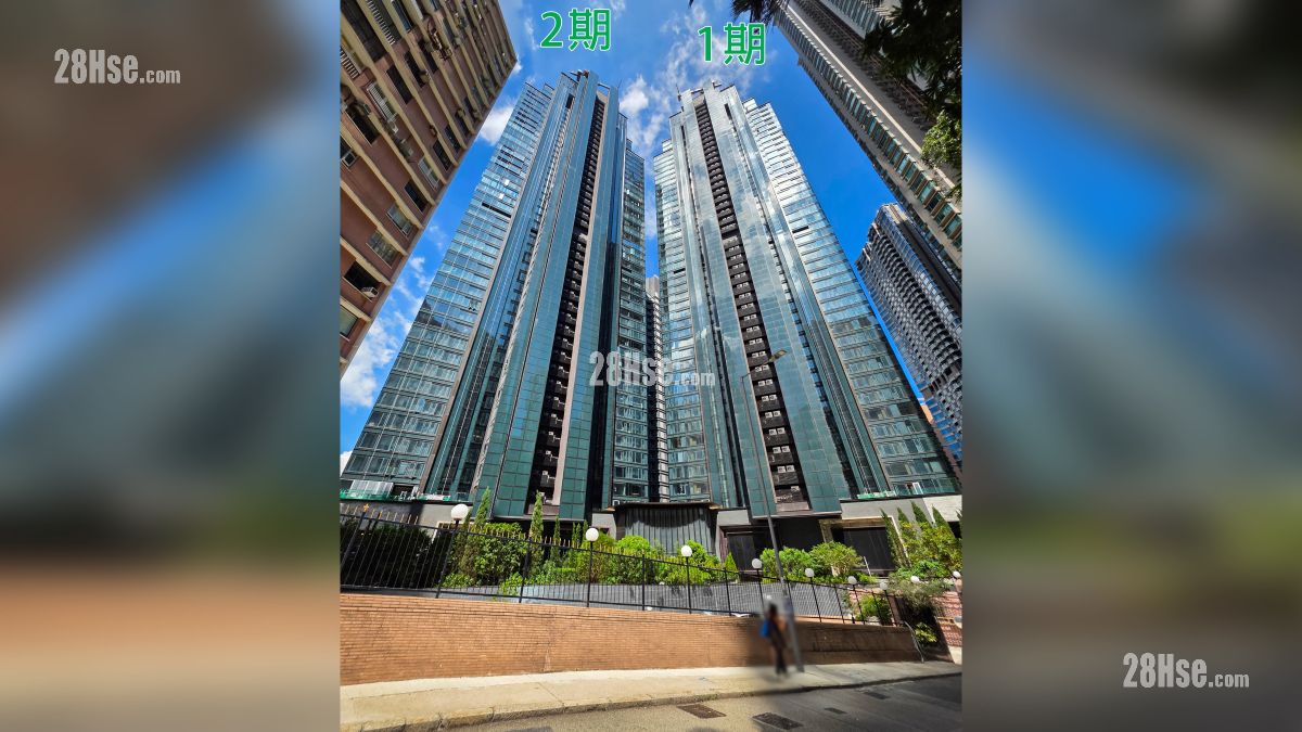 天御 2期 屋苑其他期數 項目 1, 2 期分佈 (從衛城道觀看)