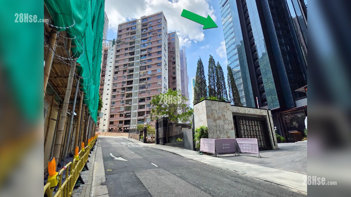 天御 2期 屋苑設施環境 項目 (綠色箭嘴部分) 外的衛城道