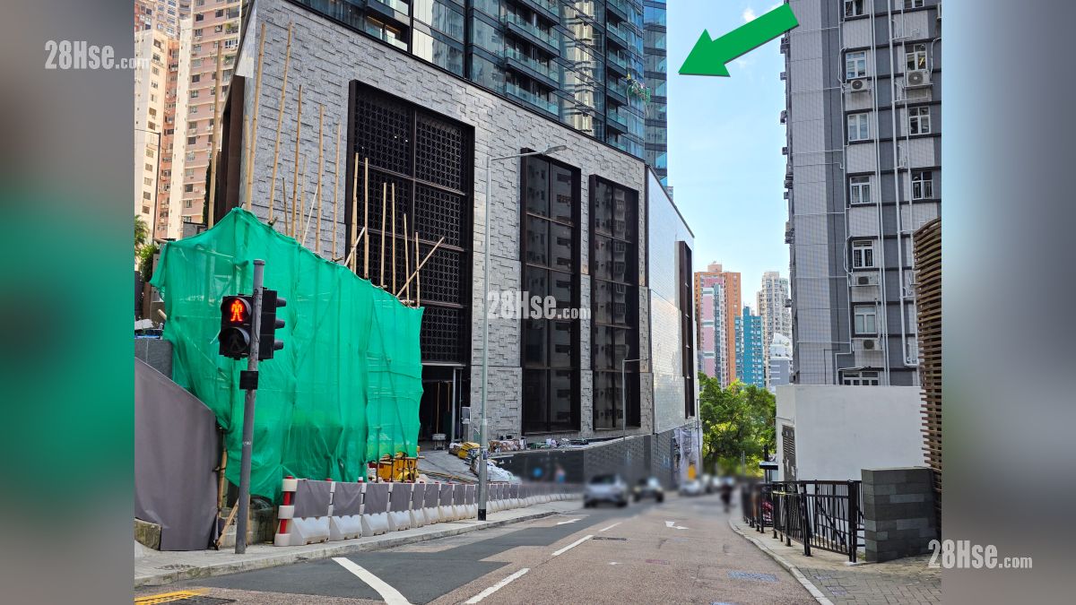 天御 2期 屋苑設施環境 項目 (綠色箭嘴部分) 外的西摩道 