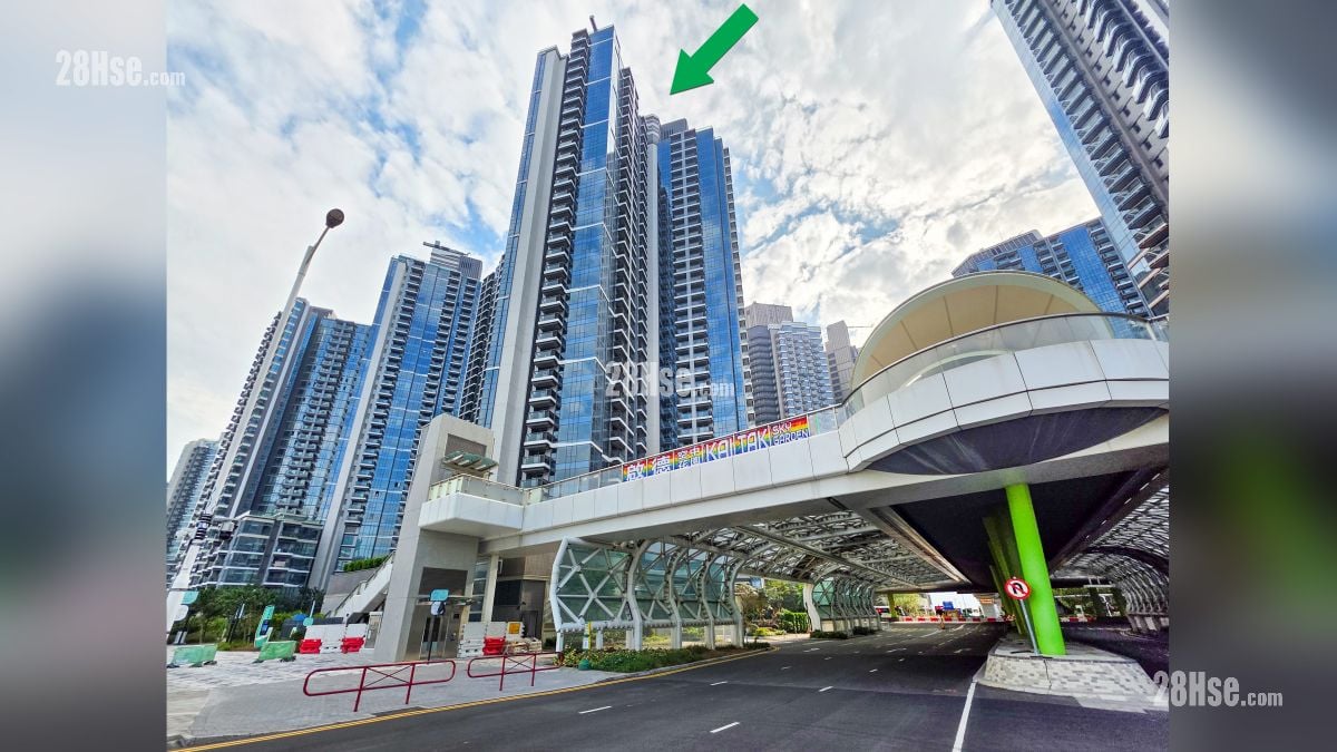 Double Coast III 屋苑设施环境 项目 (绿色箭嘴部分) 外的启德桥部分