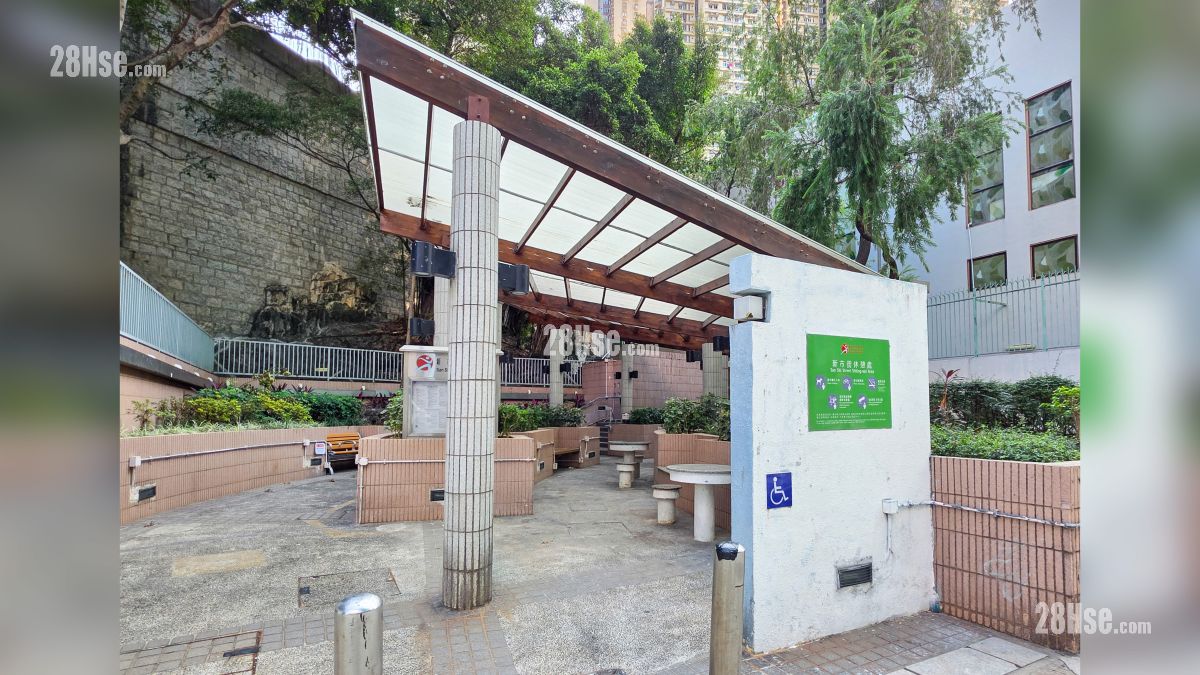 項目旁邊的新市街休憩處