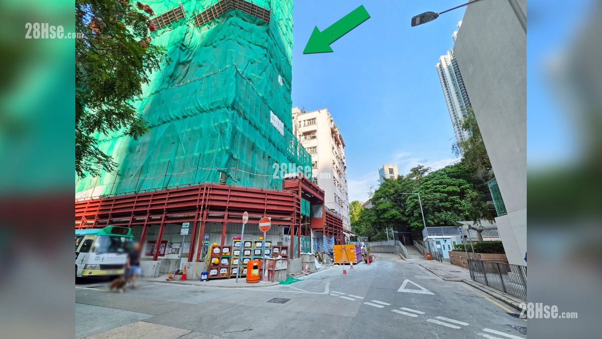 項目 (綠色箭嘴部分) 外的新市街