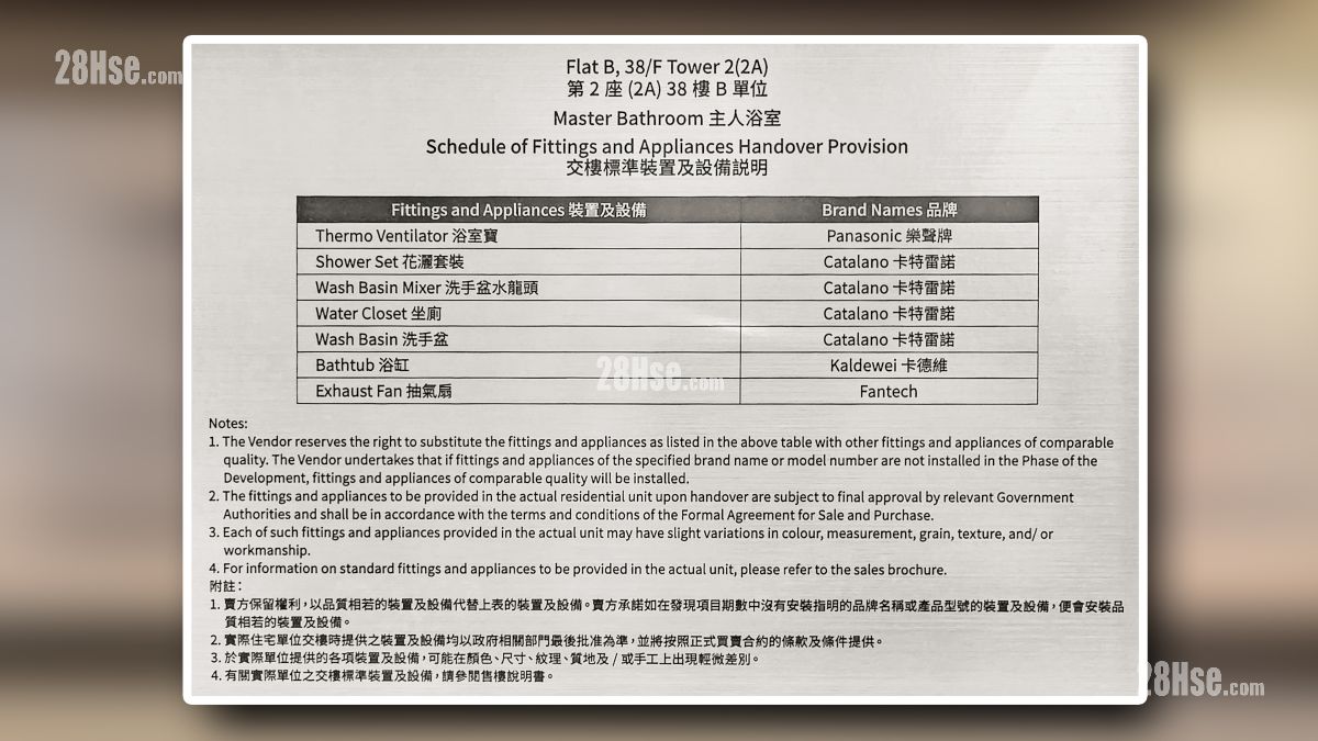 海瑅灣 I 示範單位 主人睡房浴室部分