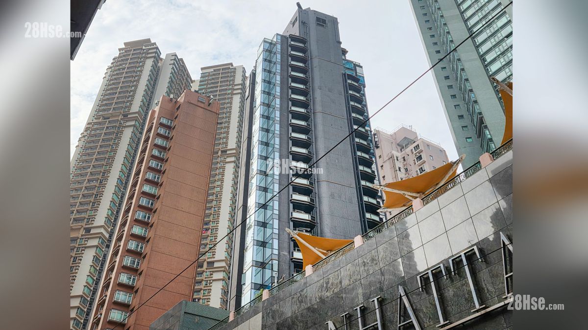 海嵎 主題大廈 從吉席街可看到項目背面