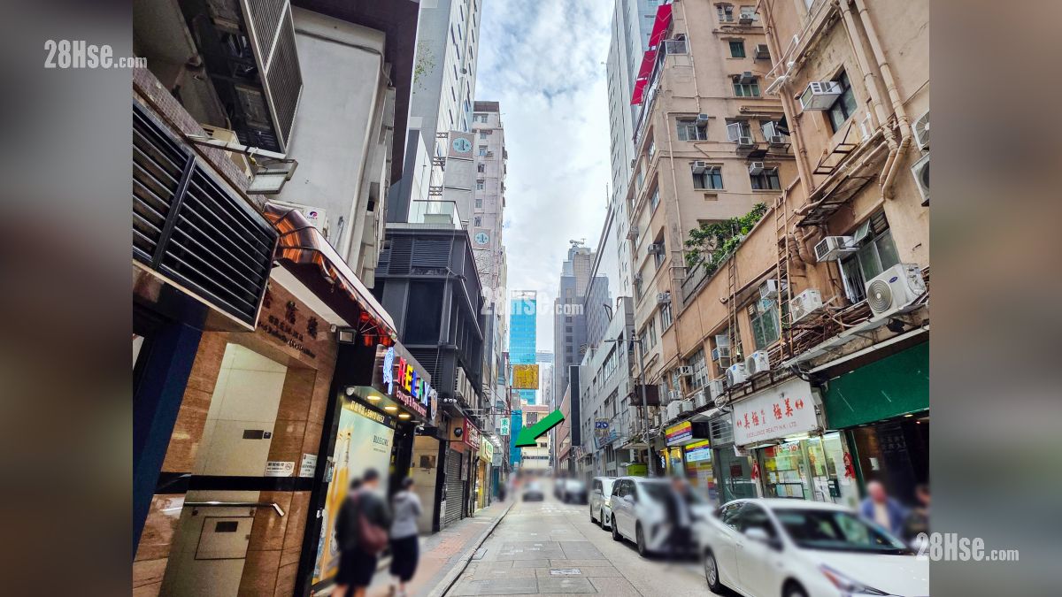 瑜意 屋苑設施環境 項目 (綠色箭嘴部分) 外的德興街