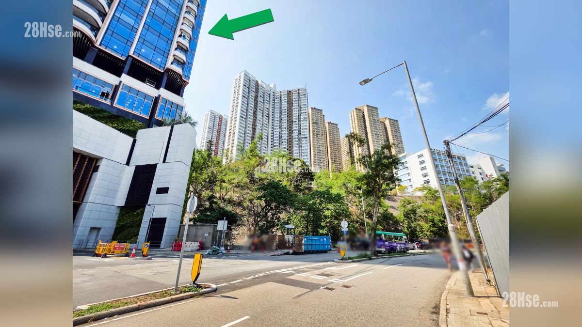 璟南 屋苑设施环境 项目 (绿色箭嘴部分) 外的鸭脷洲海旁道