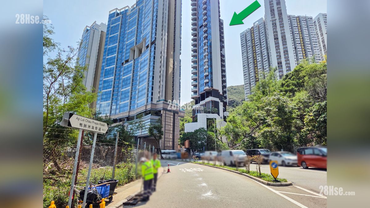 璟南 附近街道 项目 (绿色箭嘴部分) 外的鸭脷洲海旁道