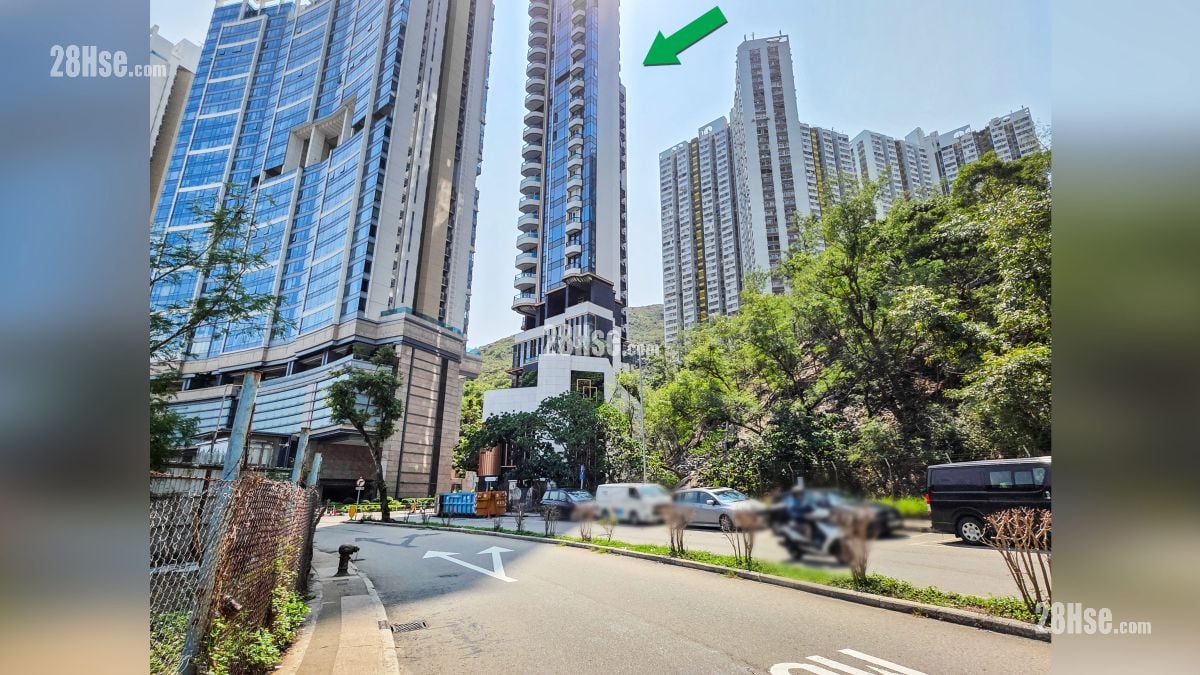 璟南 屋苑设施环境 项目 (绿色箭嘴部分) 外的鸭脷洲海旁道