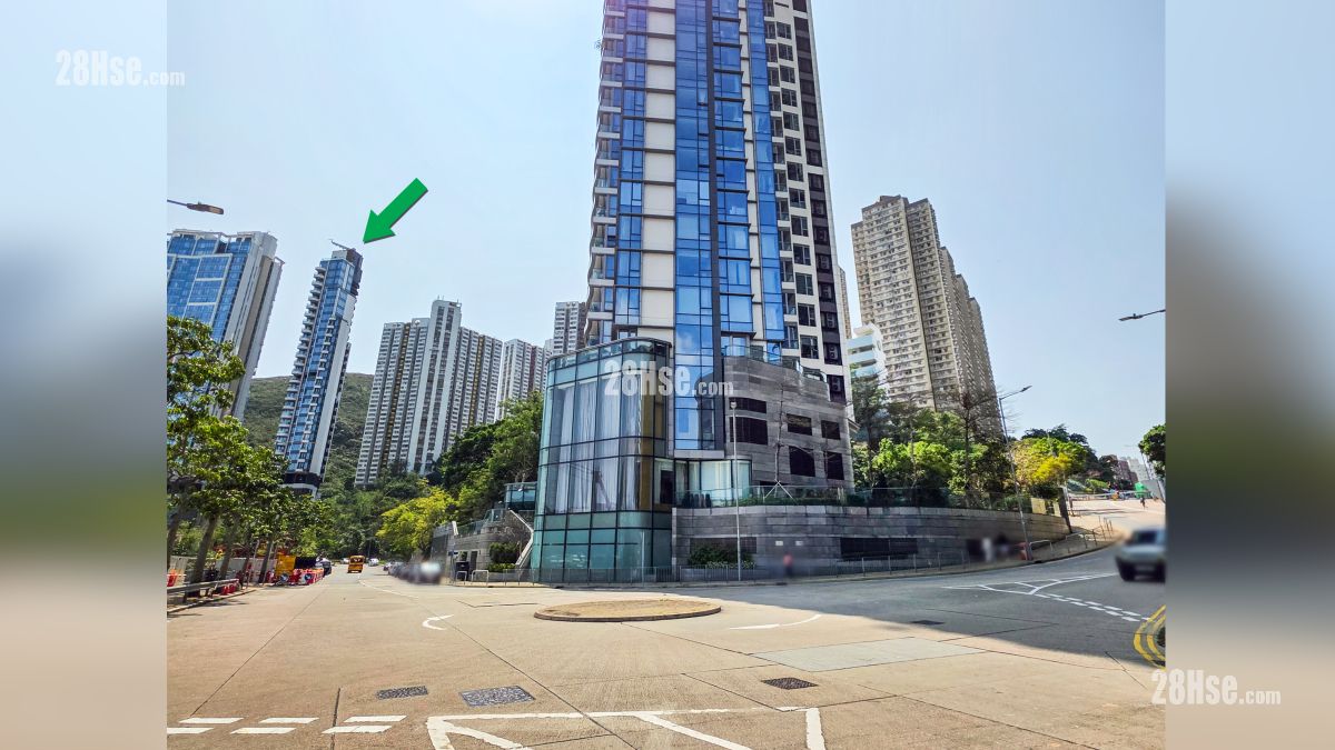 璟南 附近街道 鸭脷洲海旁道回旋处, 项目位于绿色箭嘴部分