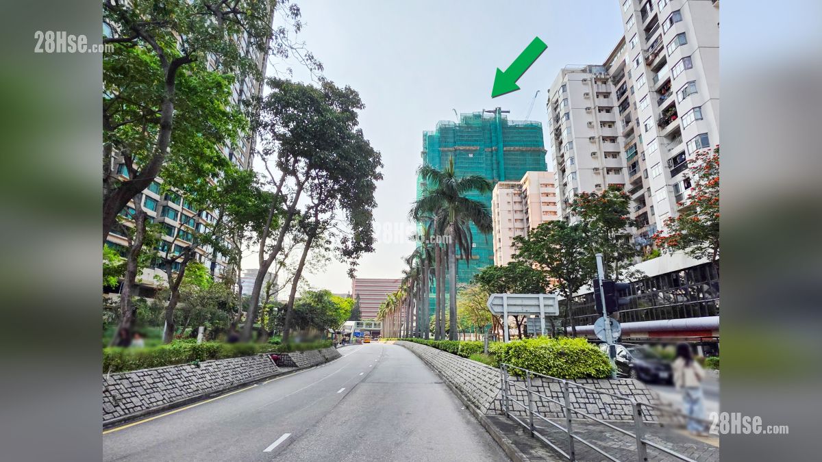 首匯 附近街道 項目 (綠色箭嘴部分) 附近的紅磡南道