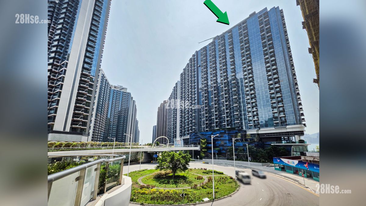 维港湾畔 2B期 屋苑设施环境 承丰道尾段回旋处, 项目位于绿色箭嘴部分
