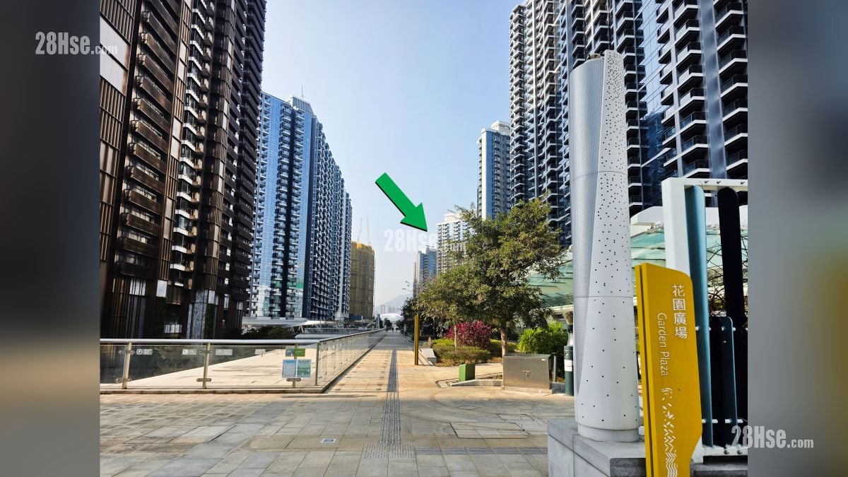 啟德海灣 2 附近設施 項目 (綠色箭嘴部分) 附近設有啟德空中花園