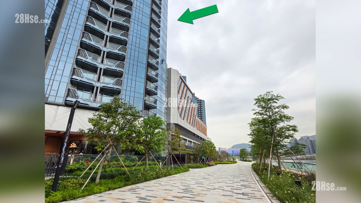 啟德海灣 2 屋苑設施環境 項目 (綠色箭嘴部分) 外的啟德海濱花園