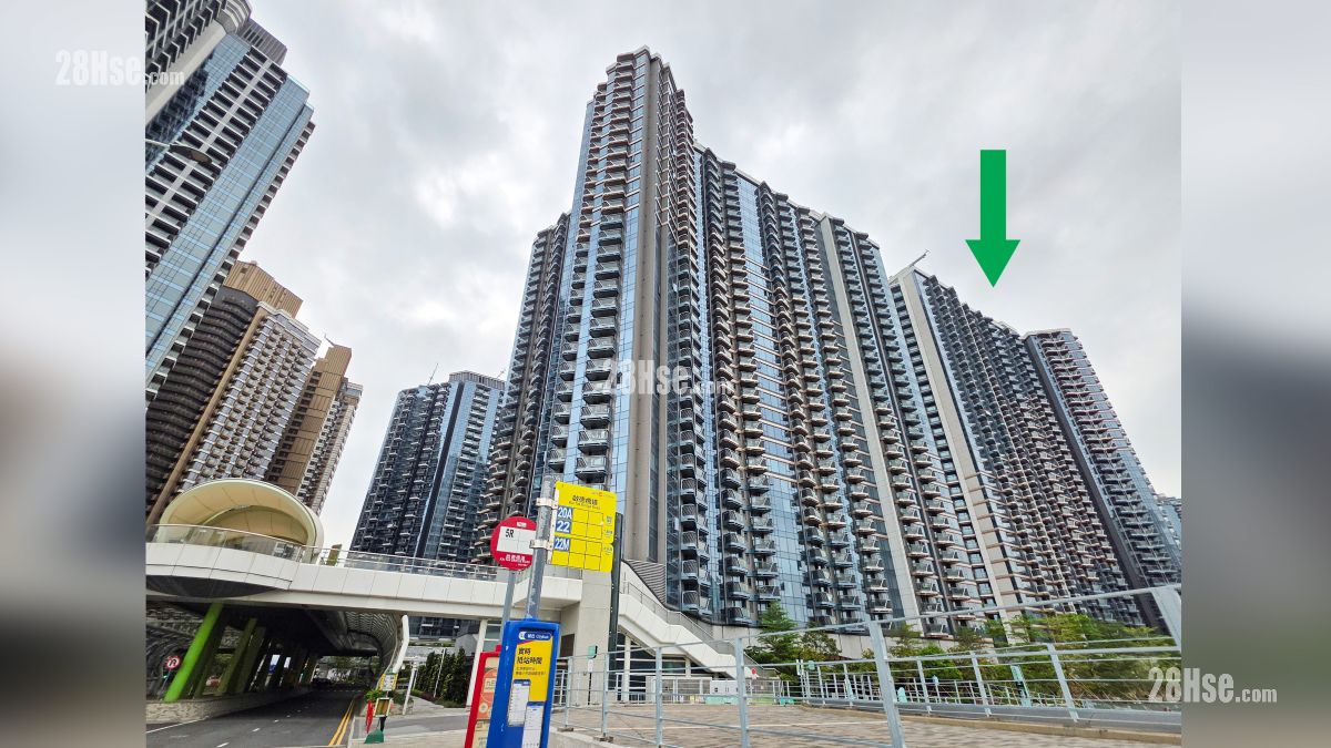 啟德海灣 2 交通配套 啟德橋設有城巴巴士站 (20A.22,22M), 九巴 (5R), 項目位於綠色箭嘴部分