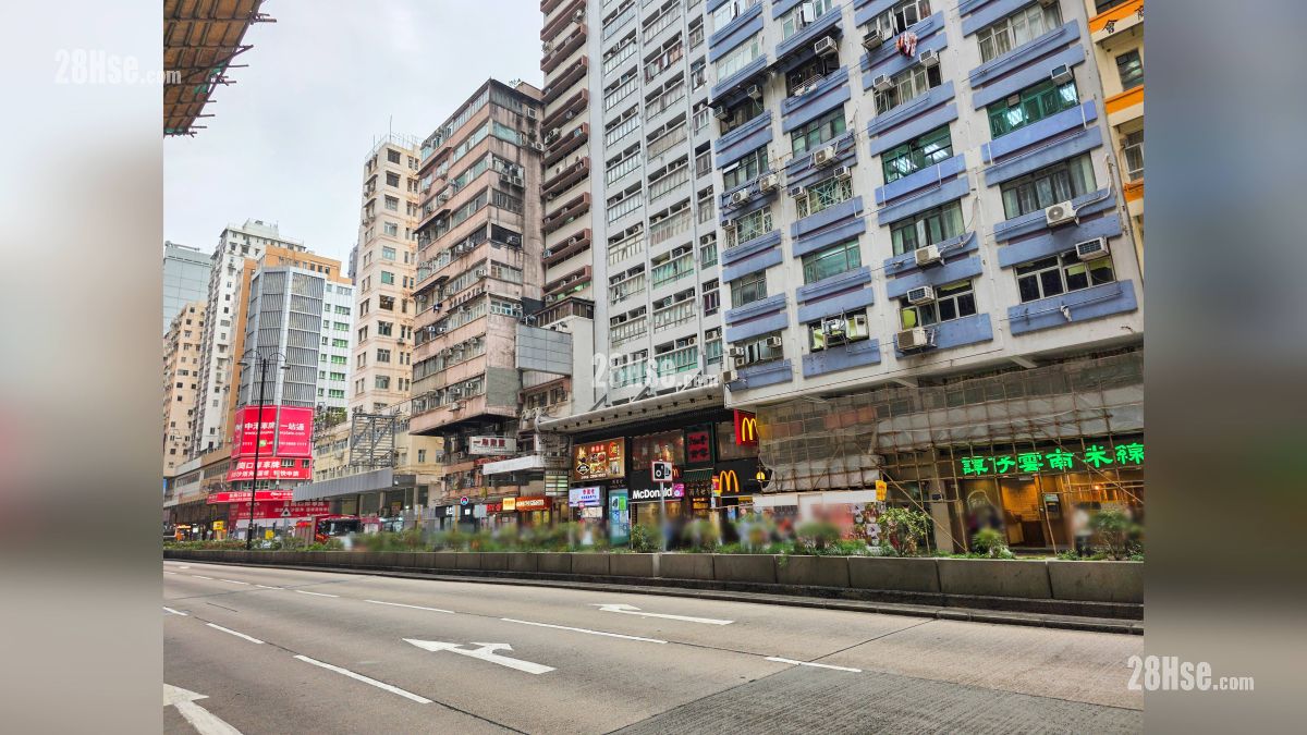 原舍 鄰近商場或食肆 彌敦道一帶設有食肆商舖, 人流也較人流也較多