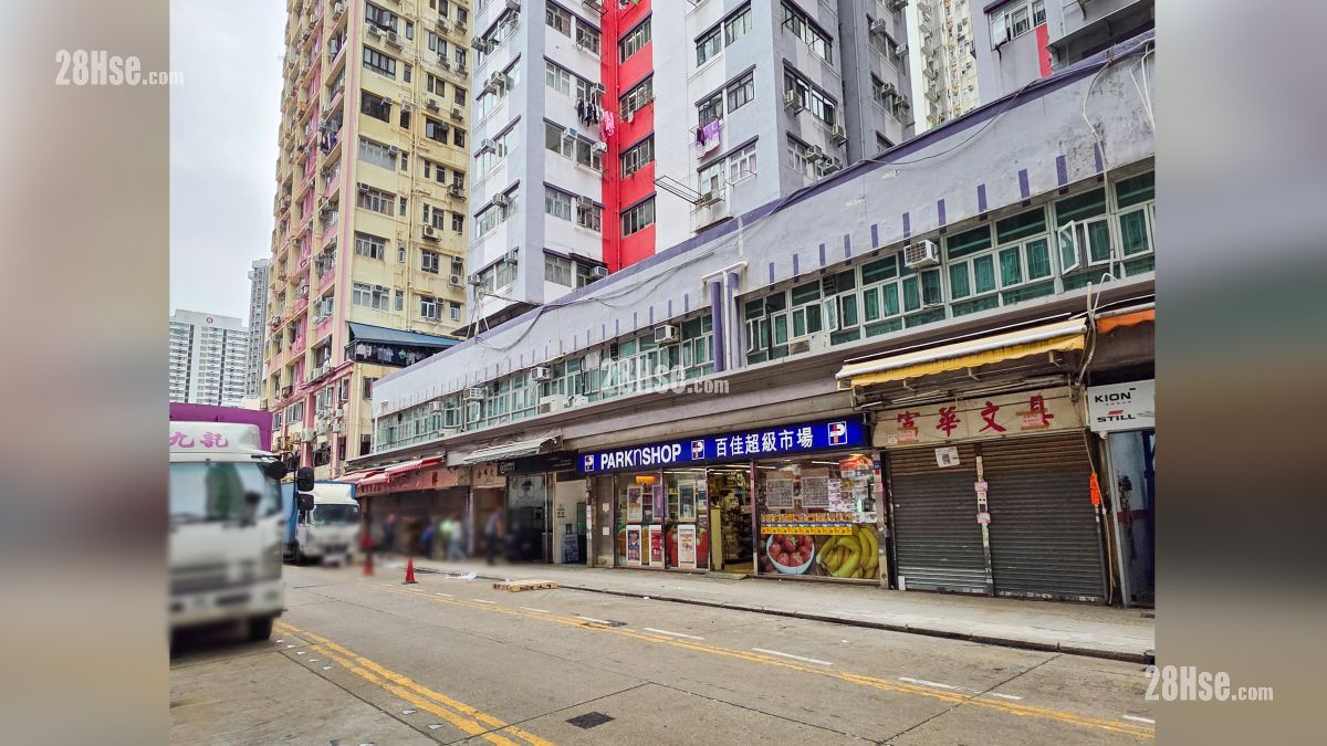 原舍 鄰近商場或食肆 項目後方的廣東道設有超級市場