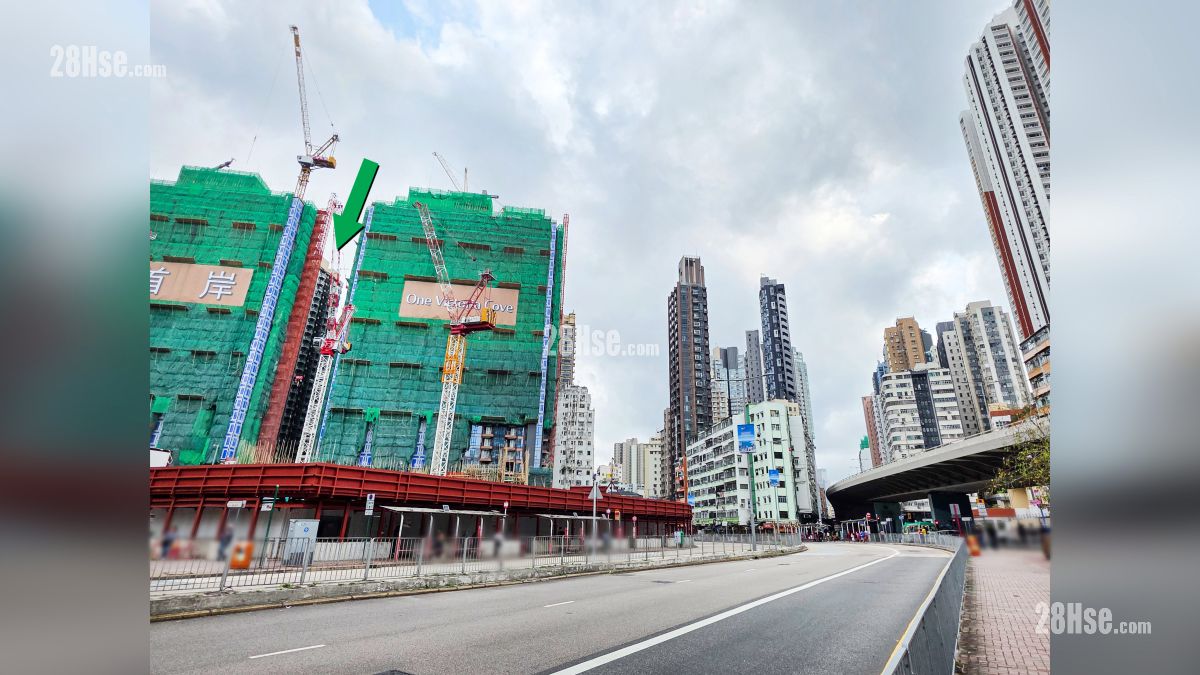 首岸 第一期 附近街道 土瓜湾道, 项目位于绿色箭嘴部分