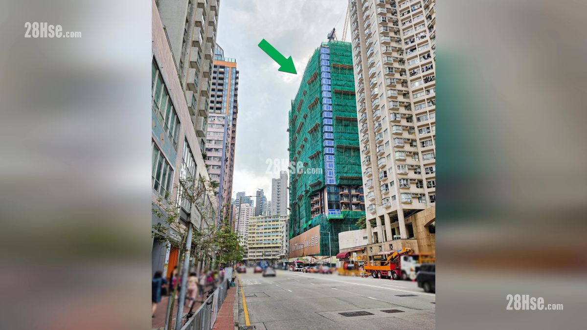 首岸 第三期 屋苑設施環境 項目 (綠色箭嘴部分) 外的庇利街