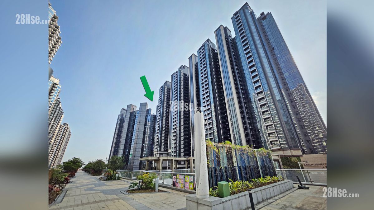 天玺海 2B期 屋苑设施环境 项目 (绿色箭嘴部分) 外的启德空中花园