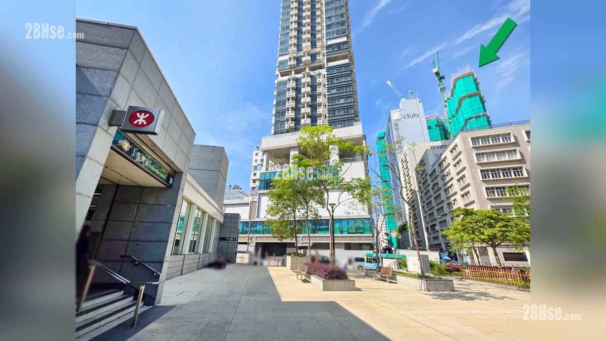 壹沐 2期 交通配套 土瓜灣港鐵站 D2 出口, 項目位於綠色箭嘴部分