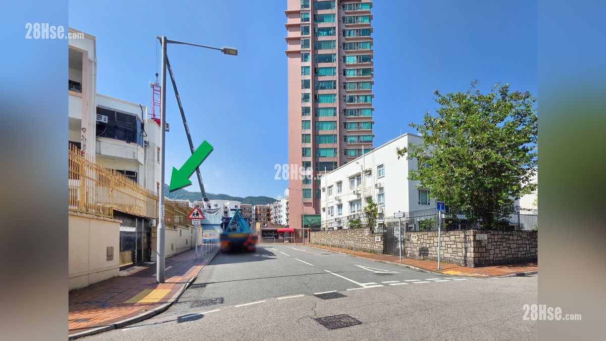 玫瑰街與海棠路交界, 項目位於綠色箭嘴部分